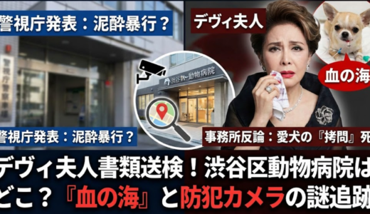 デヴィ夫人書類送検｜渋谷区の動物病院はどこ？特定情報は？「血の海」反論コメントと防犯カメラの真相