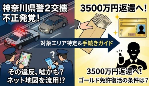 【対象エリア特定】神奈川県警2交機の不正取締り、私の違反は取り消し？返金時期とゴールド免許復活の条件を徹底解説