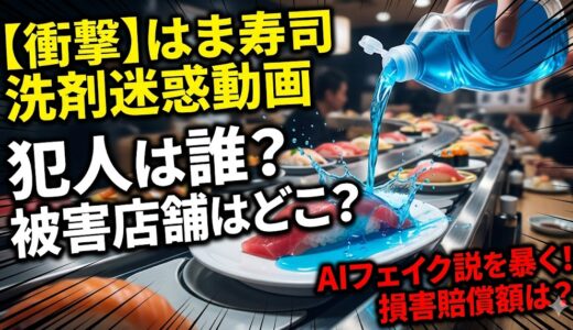 特定】はま寿司洗剤動画の犯人は誰で店舗はどこ？AIフェイク説と驚愕の損害賠償額を徹底検証