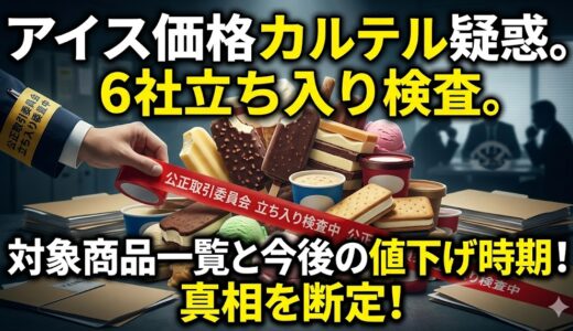 【アイス価格カルテル】対象商品一覧と今後の値下げ時期！あの「値上げ謝罪CM」の裏側とは