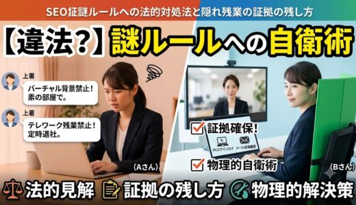 【違法になるの？】テレワークの「バーチャル背景禁止」「残業禁止」謎ルールへの法的対処法と隠れ残業の証拠の残し方