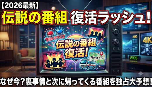 【2026最新】次に復活する伝説のバラエティ番組は？テレビ局の「昔の番組」復活ラッシュの裏事情！