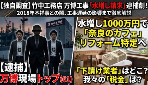 【特定】竹中工務店・万博現場トップ(河井辰巳)の水増し下請け業者はどこ？奈良のカフェの場所と税金への影響