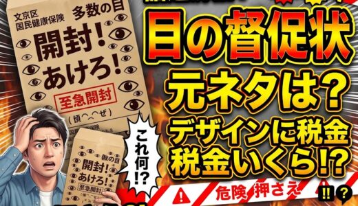 文京区「目の督促状」の全体画像と元ネタは？考案デザイナーは誰で制作費用（税金）はいくら？